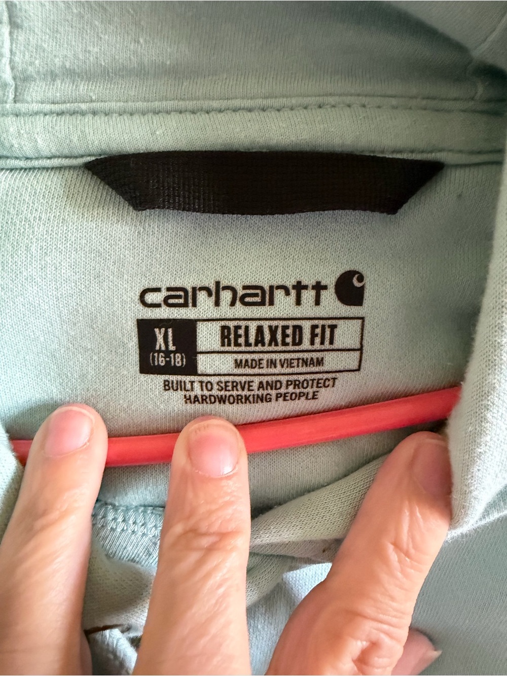 Carhartt Light green Hooded Sweatshirt - women’s size XL - Picture 8 of 12